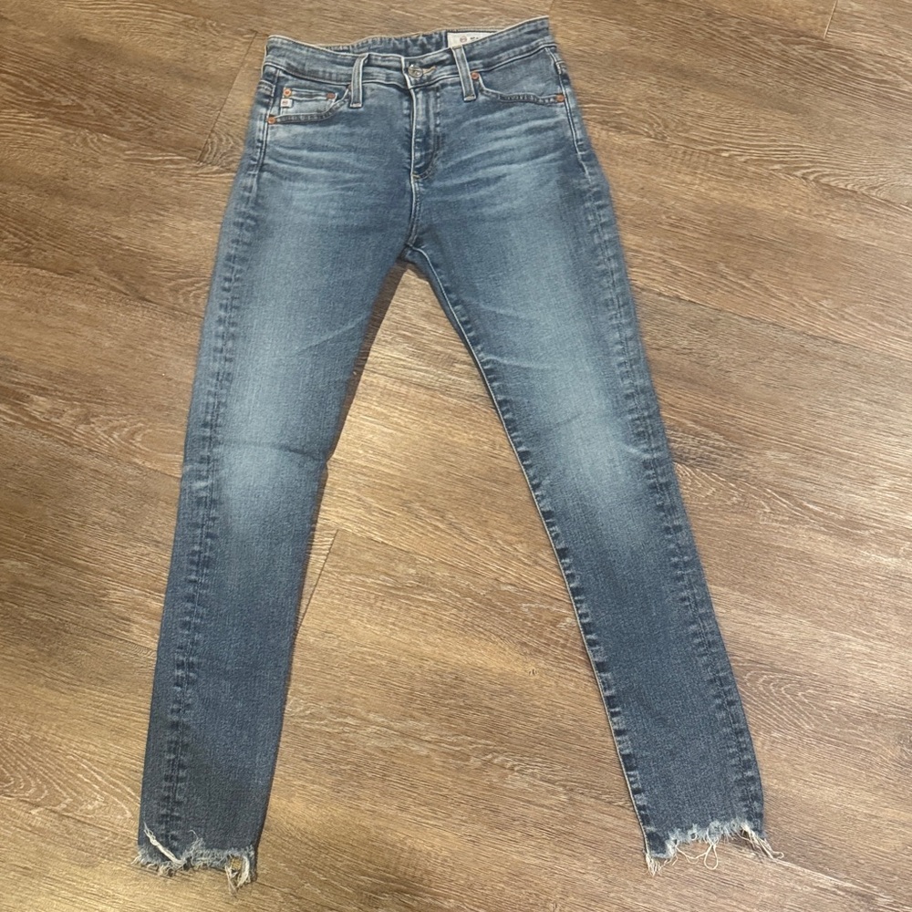 Ag Adriano Goldschmied Faded Blue Skinny Jeans